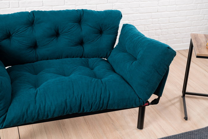 Atelier Del Sofa Sofá-Cama de 2 Plazas Nitta - Azul Petróleo Atelier Del Sofa Sofá-Cama de 2 Plazas Nitta - Azul Petróleo